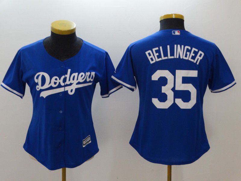 Women Los Angeles Dodgers #35 Bellinger Blue MLB Jerseys->los angeles dodgers->MLB Jersey